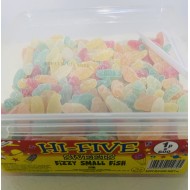 Hi Five Jelly Sweets Fizzy Small Fish 100% Halal Full Tub 600 Pcs